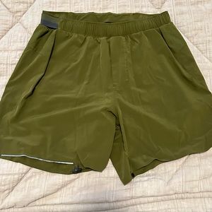 lululemon athletica Men's Olive Green Athletic Shorts